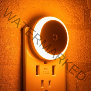 myCozyLite Amber Night Light, Plug in, Small LED Night Light, Dusk to Dawn Sensor, Auto Dim, Energy Efficient, Night Light Plug into Wall for Bedroom, Bathroom, Kitchen, Hallway, 2 Pack