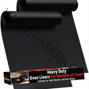 2 Pack Large Thick Heavy Duty Non Stick Teflon Oven Liners Mat, 17"x 25" BPA and PFOA Free, for bottom of Electric Oven Gas Oven Microwave Charcoal or Gas Grills