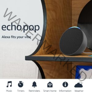 Amazon Echo Pop | Alexa fits in anywhere: bedroom, living room, bathroom, office, and small spaces | Charcoal