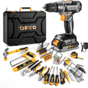 Cordless Drill Tool Kit Set: 20V Power Drill Tool Box with Battery Electric Drill Driver for Men Home Hand Repair Basic Toolbox Tools Sets Drills Case