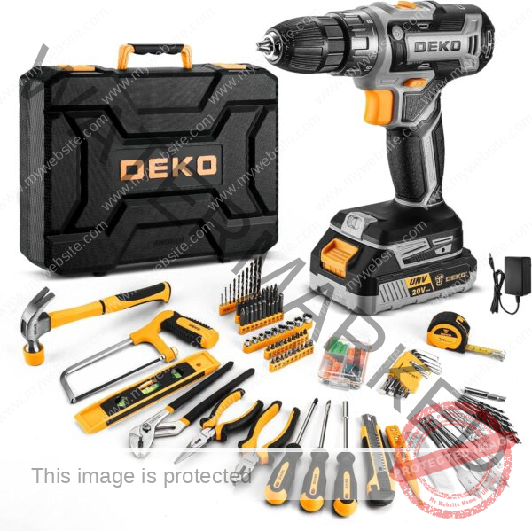 Cordless Drill Tool Kit Set: 20V Power Drill Tool Box with Battery Electric Drill Driver for Men Home Hand Repair Basic Toolbox Tools Sets Drills Case