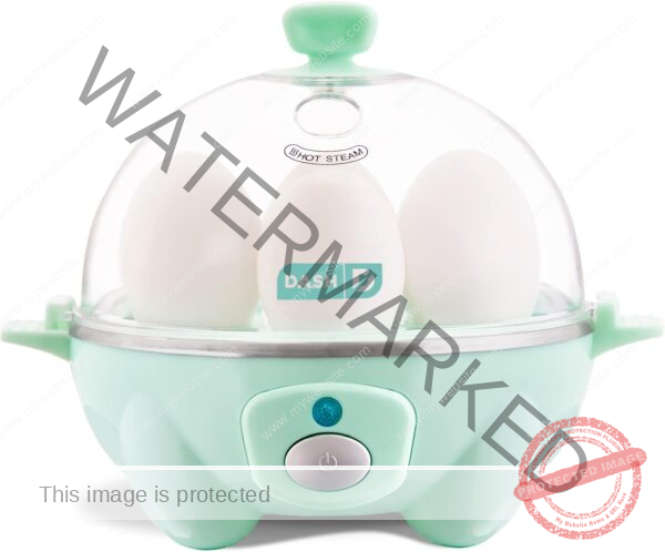 DASH Rapid Egg Cooker: 6 Egg Capacity Electric Egg Cooker for Hard Boiled Eggs, Poached Eggs, Scrambled Eggs, or Omelets with Auto Shut Off Feature - Aqua, 5.5 Inch (DEC005AQ)