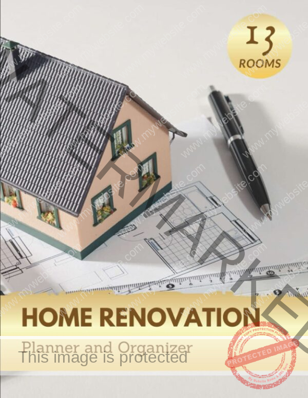 Home Renovation Planner And Organizer: House Remodeling Planner For 13 Rooms / Projects, Renovation Project Tracker and Journal