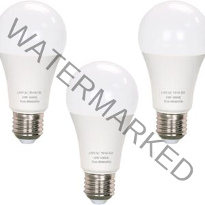 LED Light Bulb A19 60 Watt Equivalent, Energy Efficient 10W, 800 Lumens, Non-dimmable, 6000K Daylight, 3-Pack