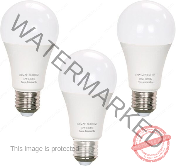 LED Light Bulb A19 60 Watt Equivalent, Energy Efficient 10W, 800 Lumens, Non-dimmable, 6000K Daylight, 3-Pack