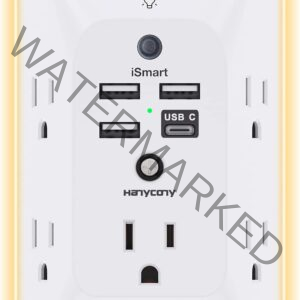 Outlet Extender with Night Light, Multi Plug Outlet, USB Wall Charger Surge Protector 4 USB Charging Port(1USB C), Power Strip Electrical Outlet Splitter Expander for Home Office Dorm Room ETL Listed