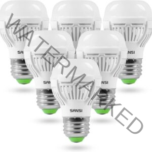 SANSI 60W Equivalent LED Light Bulbs, 22-Year Lifetime,6 Pack 900 Lumens Light Bulb with Ceramic Technology,5000K Daylight Non-Dimmable, E26, A15, Efficient & Safe 9W Energy Saving for Home Lighting