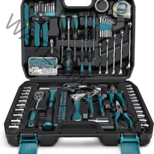 Sundpey Home Tool Kit 281-PCs - Portable Complete Basic Repair General Hand Tool Sets for Men Women - Full Tool Set with Socket Wrench Set & Screwdriver Set & Metric Hex Key & Pliers & Tool Box Case