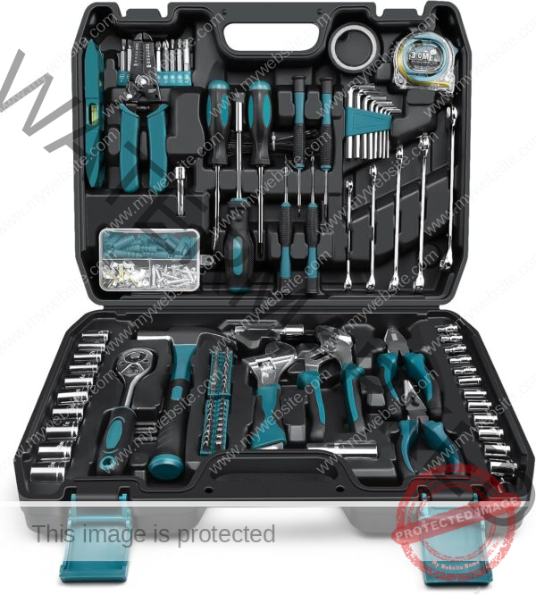 Sundpey Home Tool Kit 281-PCs - Portable Complete Basic Repair General Hand Tool Sets for Men Women - Full Tool Set with Socket Wrench Set & Screwdriver Set & Metric Hex Key & Pliers & Tool Box Case