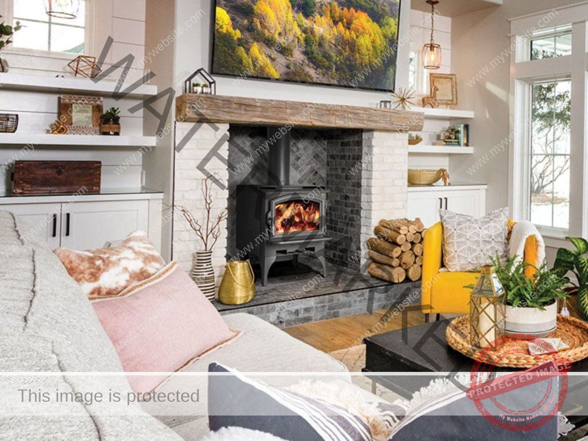 cozy living room with one of the wood stove brands options