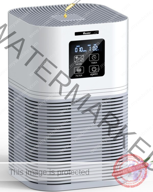 VEWIOR Air Purifiers for Home, HEPA Air Purifiers for Large Room up to 600 sq.ft, H13 True HEPA Air Filter with Fragrance Sponge 6 Timers Quiet Air Cleaner for Pet Dander Wildfire