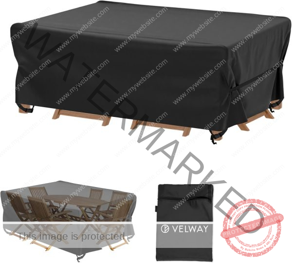 Velway Patio Table Chairs Set Cover Square Waterproof 74"Lx47"Wx28"H Outdoor Bistro Dining Set Cover Fire Pit Table Cover Furniture Cover Small Rectangle Ultra Windproof UV-Resistant