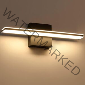 wowatt LED Vanity Light 9W Bathroom Wall Lighting 16" 40cm Matte Black Vanity Light Bar 720LM Warm White 2700K Bathroom Light Fixture Over Mirror for Powder Room Mirror Cabinet Bedroom Living Room